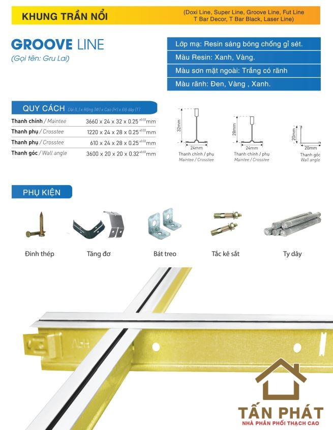 Khung tran noi Groove Line